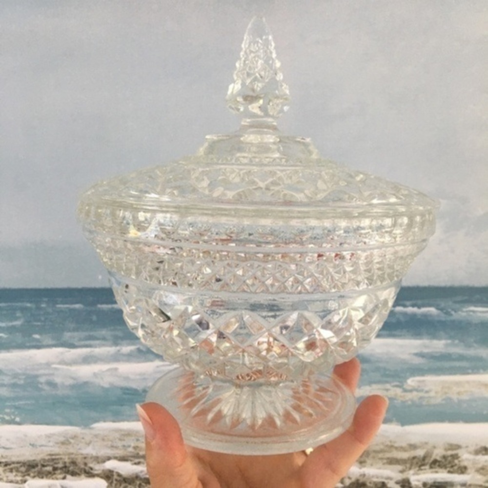 Vintage Anchor Hocking Wexford Covered Candy Dish - Picture 6 of 9